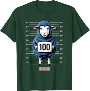 15-10 Sheep Mugshot T-Shirt - T-Shirt | Forest