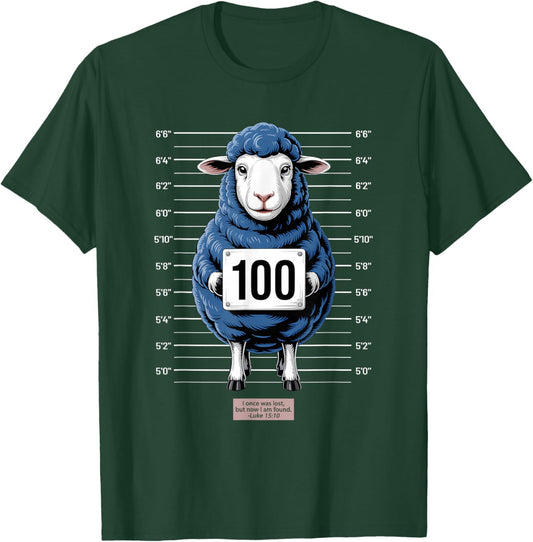 15-10 Sheep Mugshot T-Shirt - T-Shirt | Forest