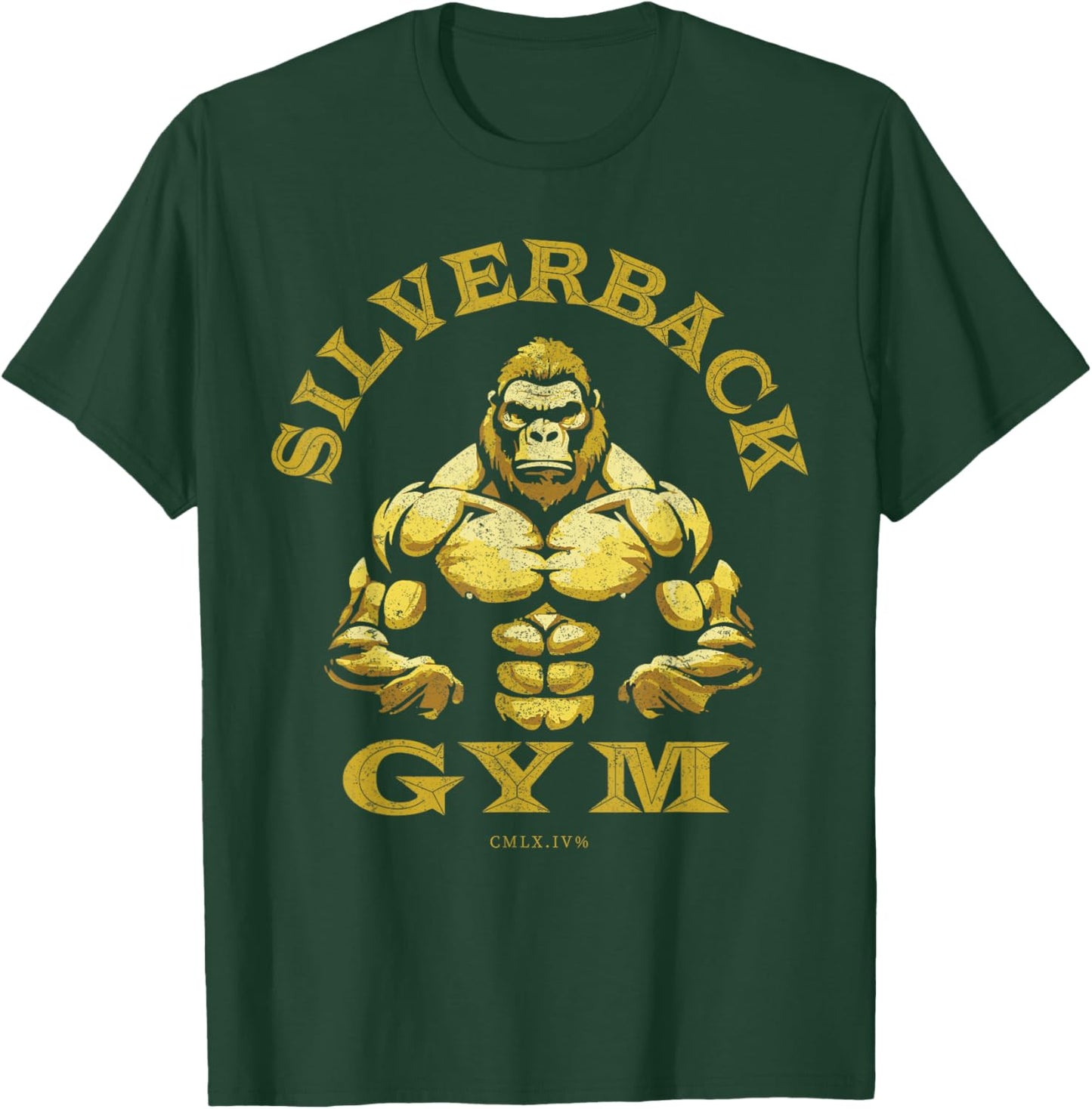 96.4% Silverback Gorilla, Gym Wear, Bodybuilding, Class , Black, S T-Shirt - T-Shirt | Forest