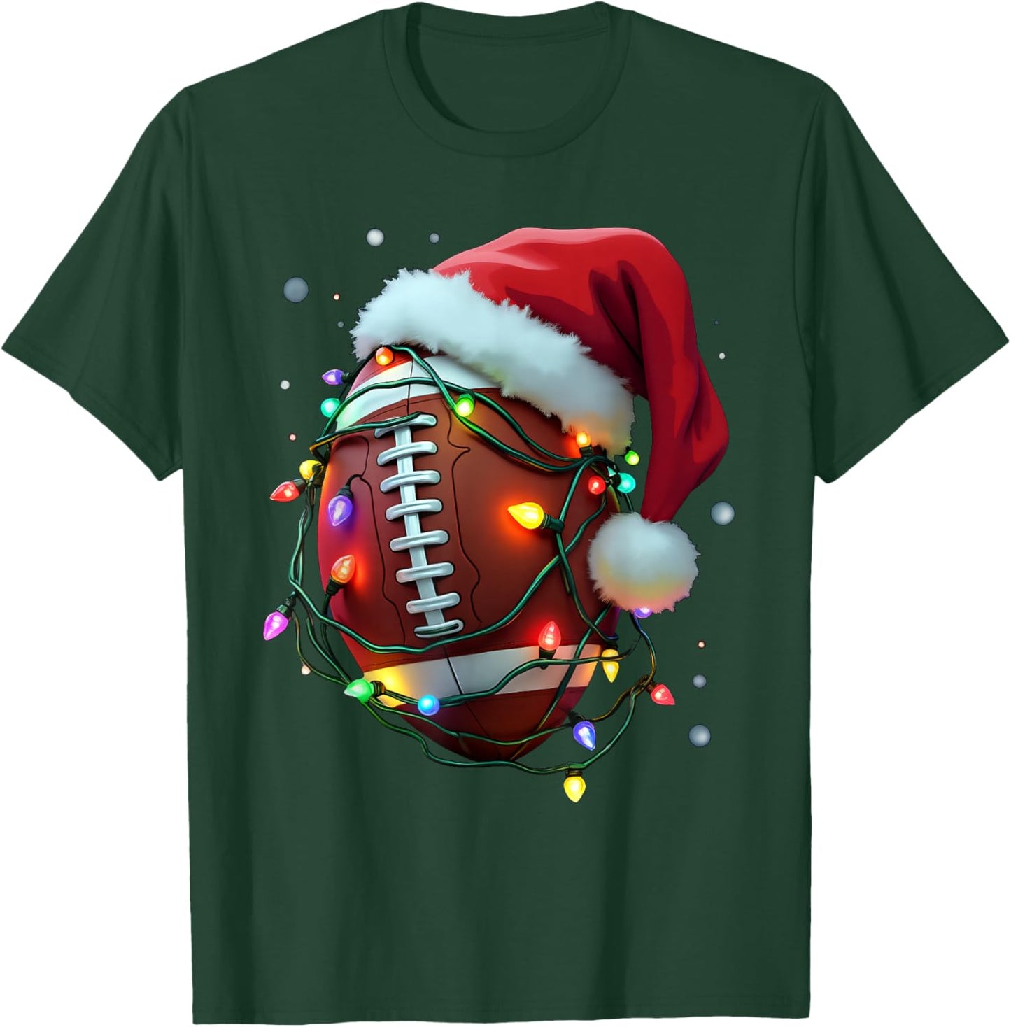 Santa Sports Christmas Football Player Design Boys T-Shirt - T-Shirt | Forest