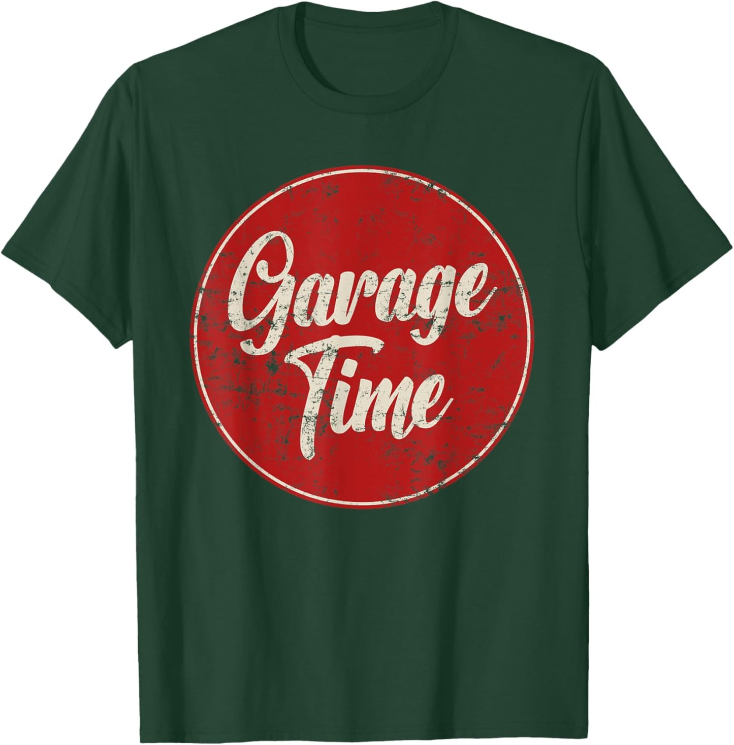 Garage Time Auto Mechanic Father's Day Handyman Dad Mechanic T-Shirt - T-Shirt | Forest