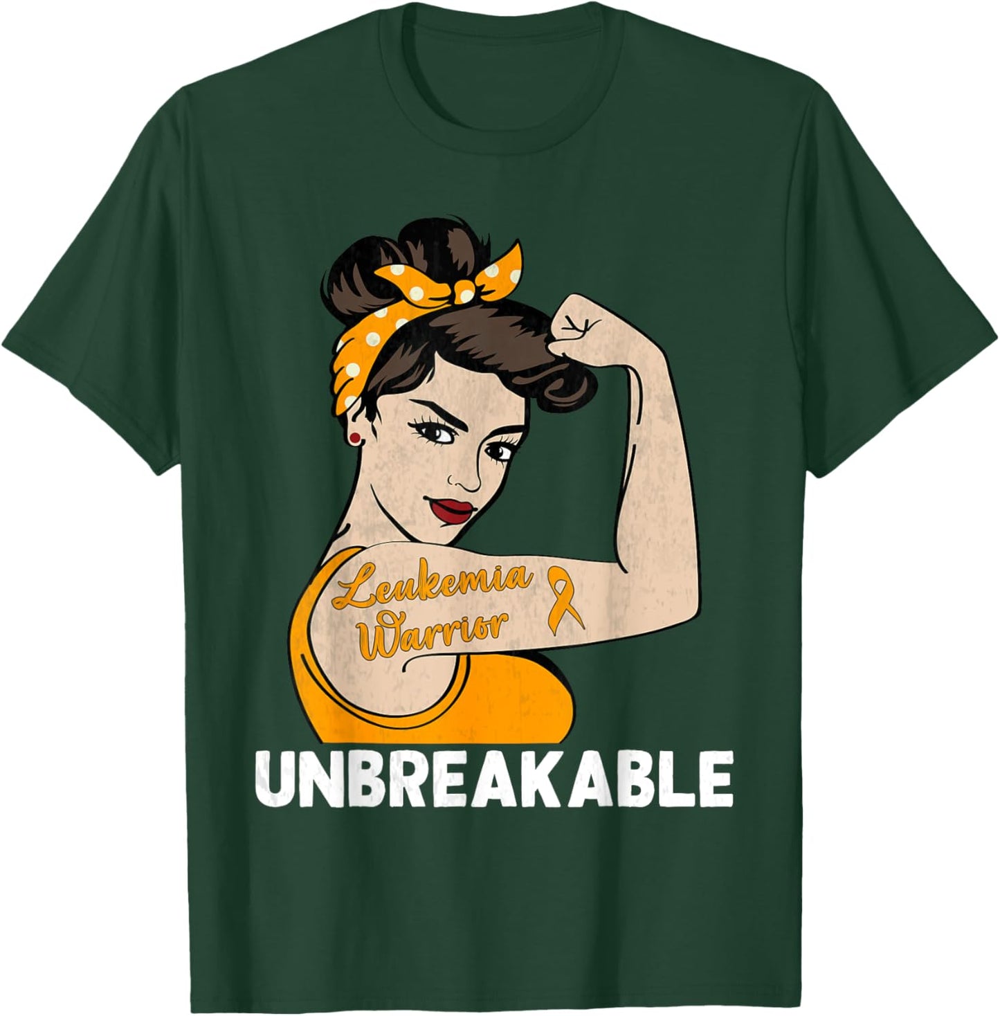Leukemia Warrior Women Mom Daughter Unbreakable Awareness T-Shirt - T-Shirt | Forest