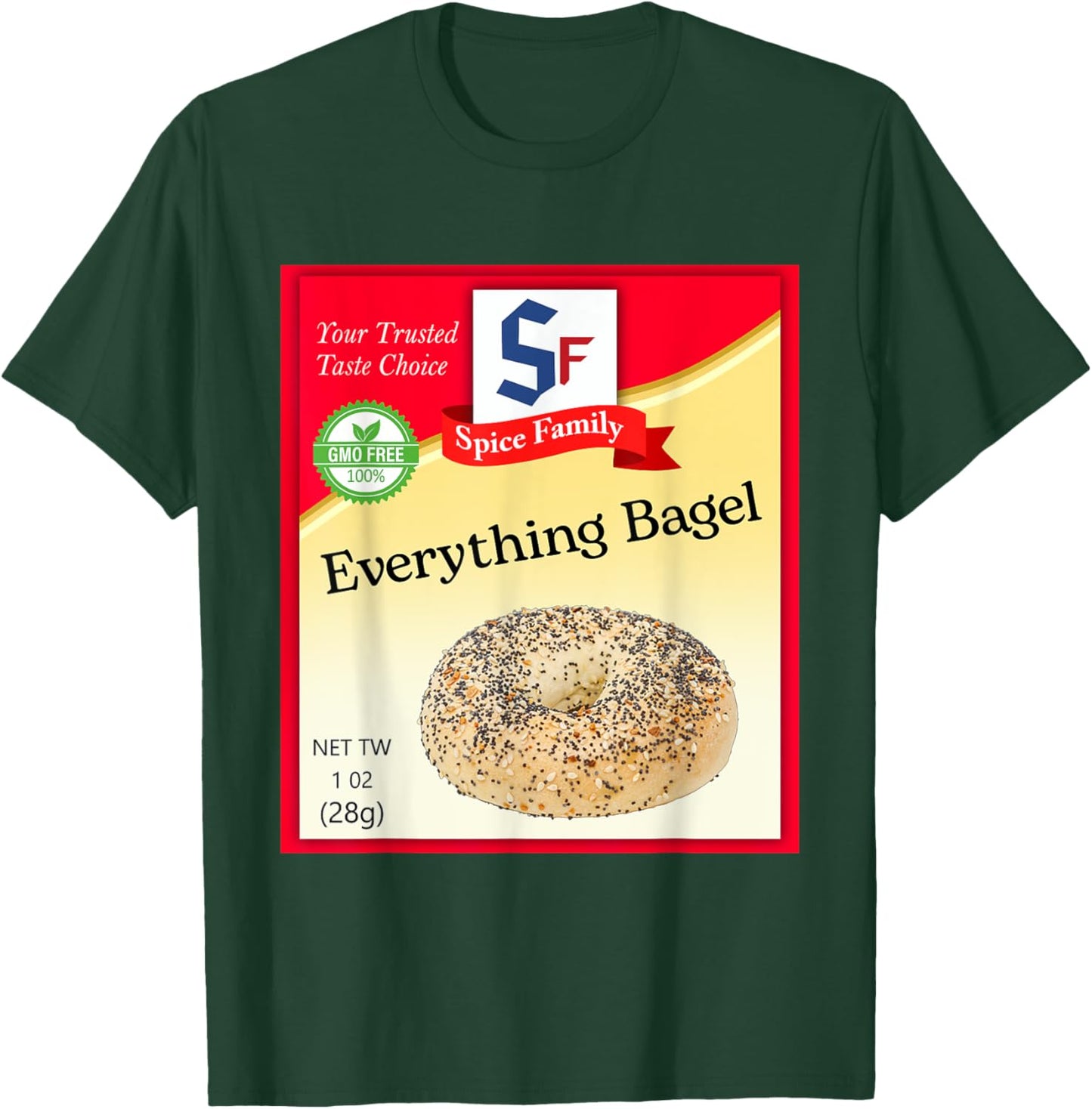 Everything Bagel Condiment Costume Holiday Spice Costumes T-Shirt - T-Shirt | Forest