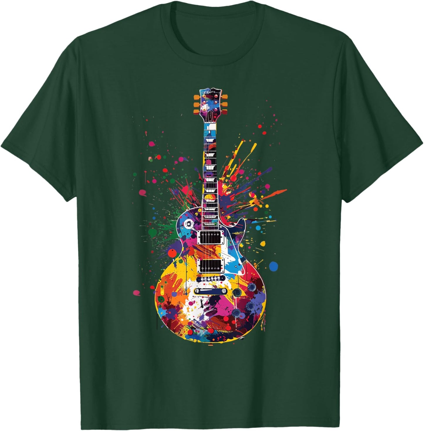 Guitar Guitars Player Guitarist T-Shirt - T-Shirt | Forest