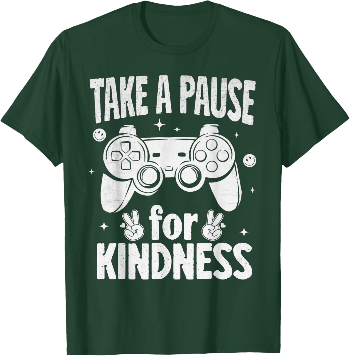 Unity Day Pause For Kindness Boys Gaming Be Kind Kids Gamer T-Shirt - T-Shirt | Forest