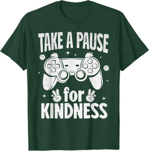Unity Day Pause For Kindness Boys Gaming Be Kind Kids Gamer T-Shirt - T-Shirt | Forest