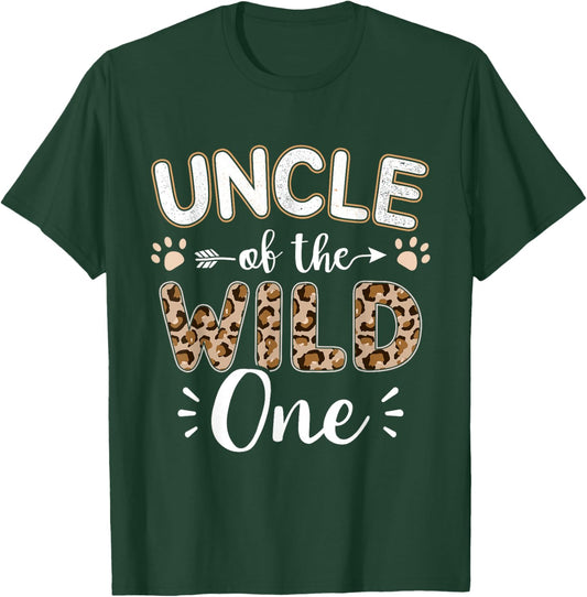 Uncle of the wild one birthday girl matching family party T-Shirt - T-Shirt | Forest