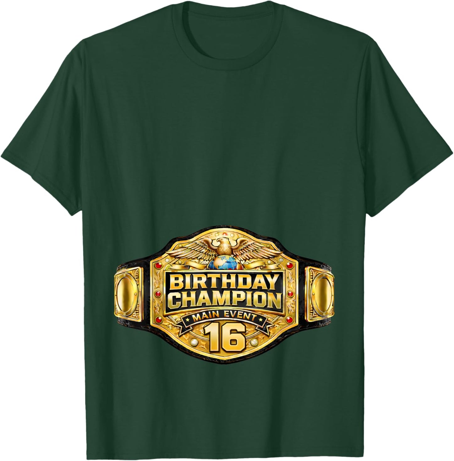16th Wrestler Birthday Wrestling Champion Party Kids Boys T-Shirt - T-Shirt | Forest