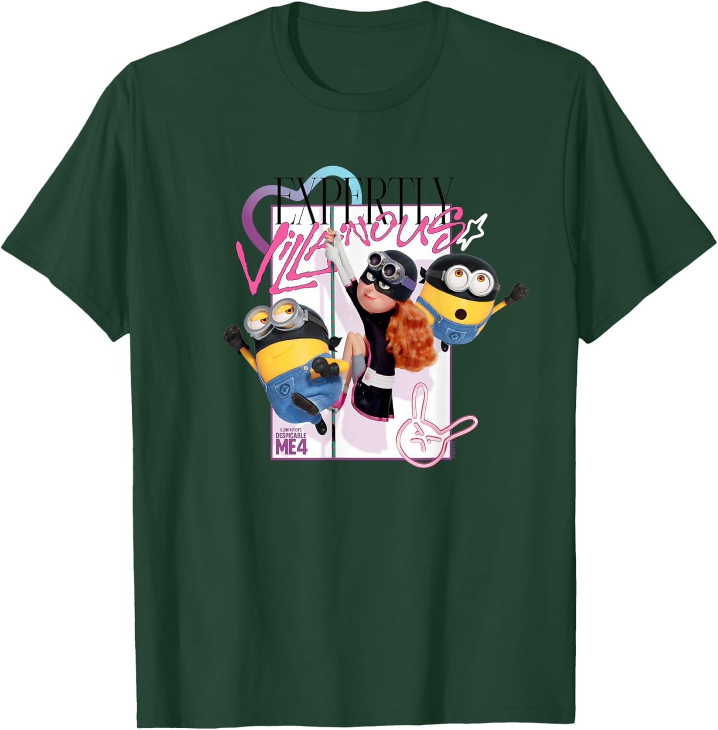 Minions Despicable Me 4 Poppy Expertly Villainous T-Shirt - T-Shirt | Forest