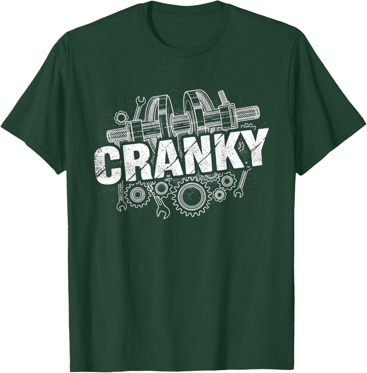 Cranky Car Engine Crankshaft Cars Lover Mechanics T-Shirt - T-Shirt | Forest