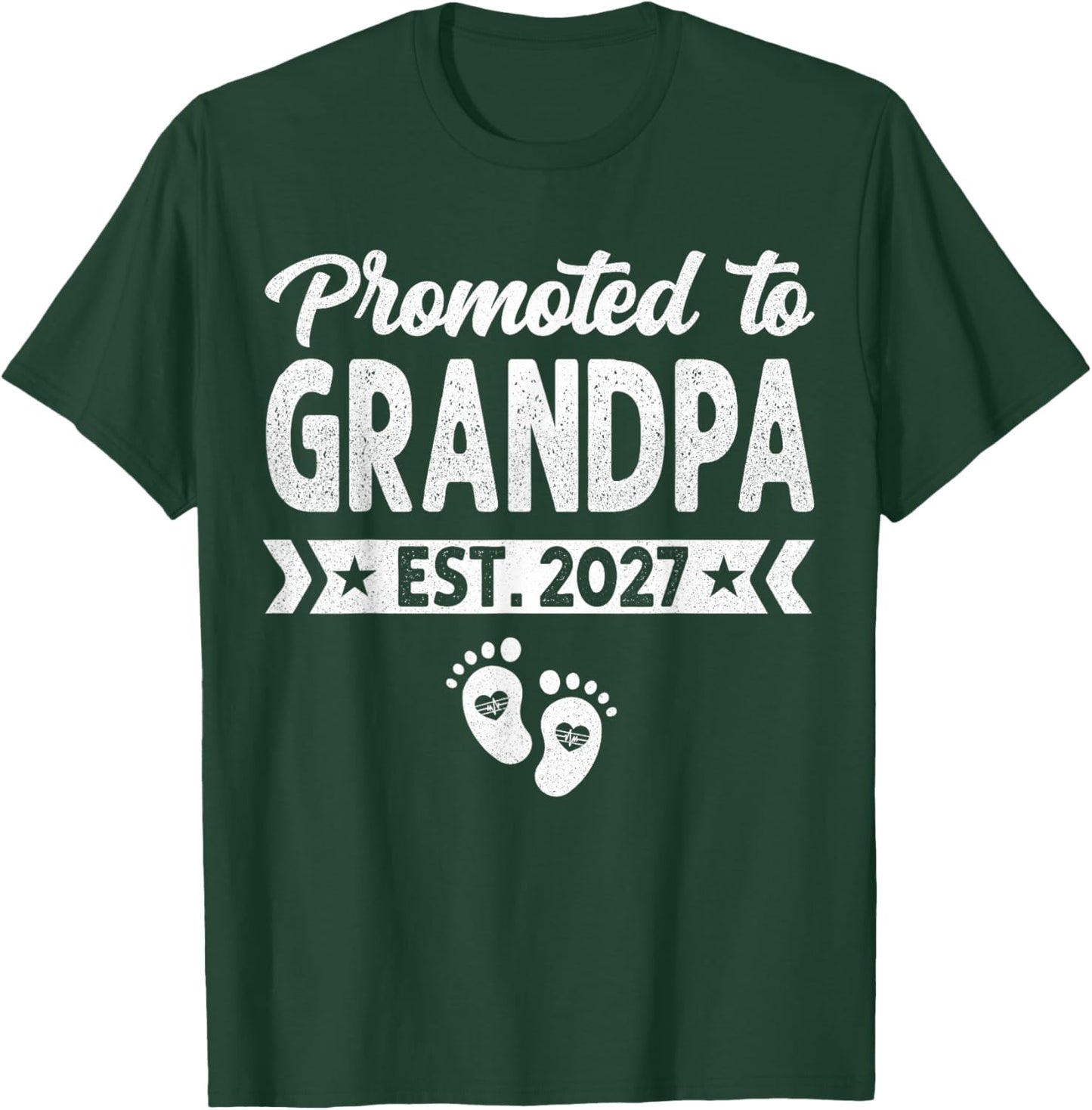 Promoted to Grandpa Est 2027 Grandpa New Grandpa 2027 T-Shirt - T-Shirt | Forest