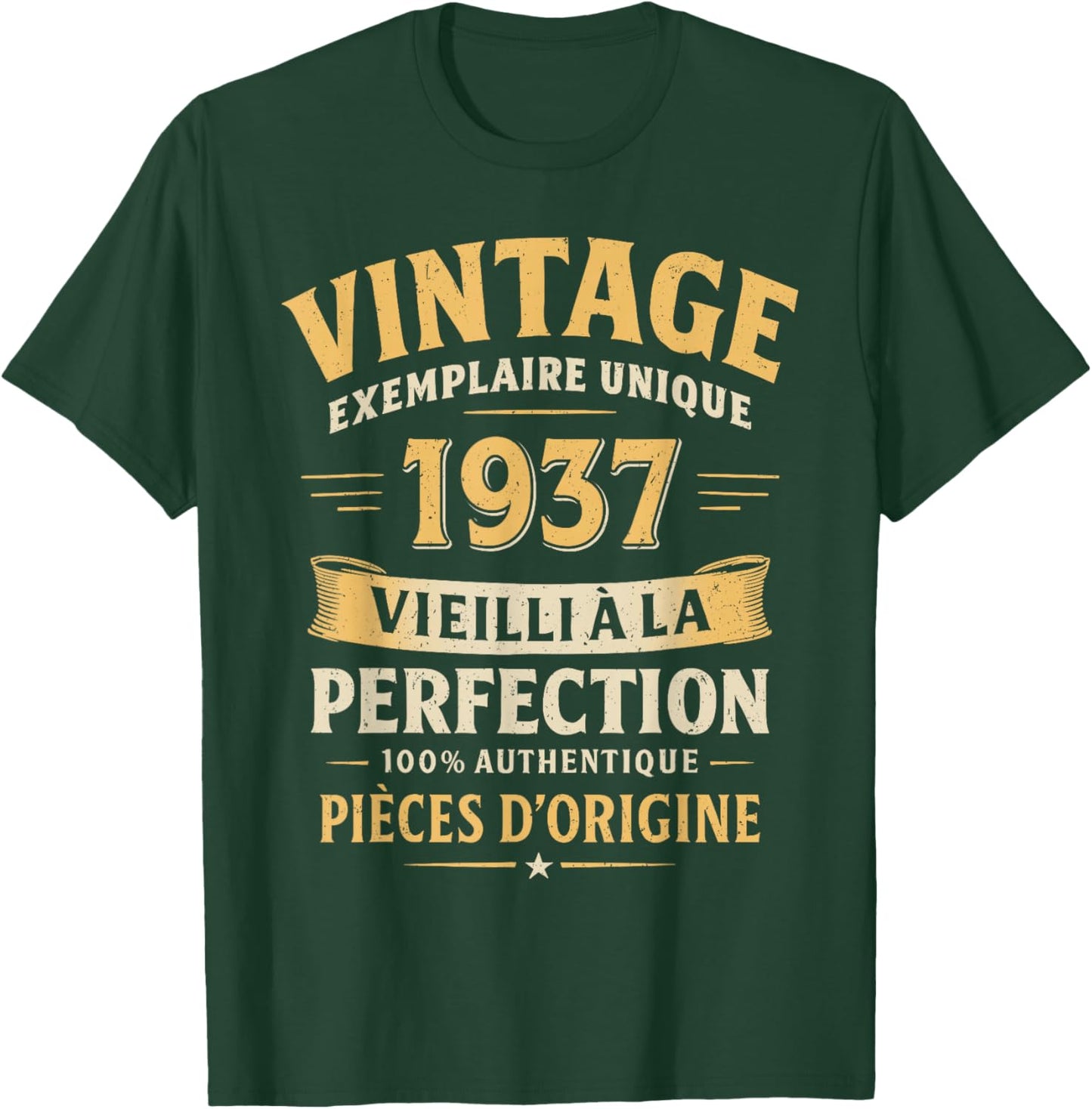 Cadeau Anniversaire 89 Ans Humour Vintage 1937 89 Ans Homme T-Shirt - T-Shirt | Forest