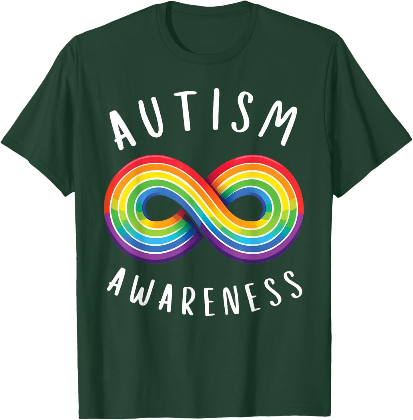 Rainbow Infinity Autism Awareness T-Shirt - T-Shirt | Forest