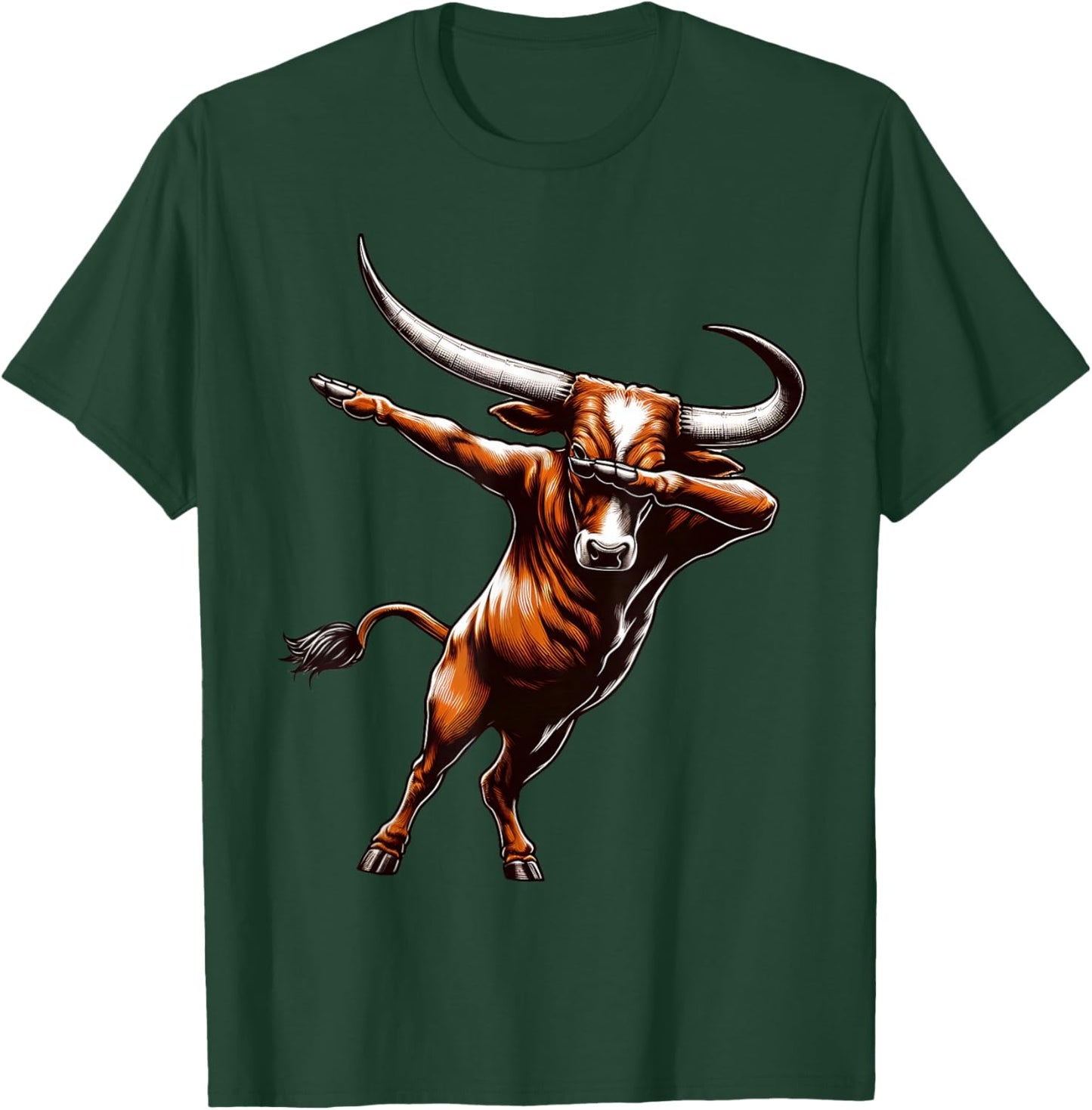 Dabbing Longhorn Cow Bull Lovers for Youth Toddler Kids Boys T-Shirt - T-Shirt | Forest