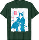 Samurai Cat Japanese Art Funny Anime Manga Graphic T-Shirt - T-Shirt | Forest
