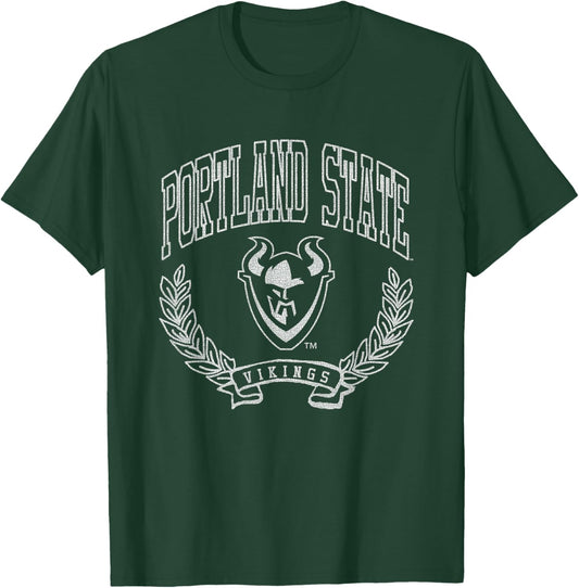 Portland State Vikings Victory Vintage Green T-Shirt - T-Shirt | Forest