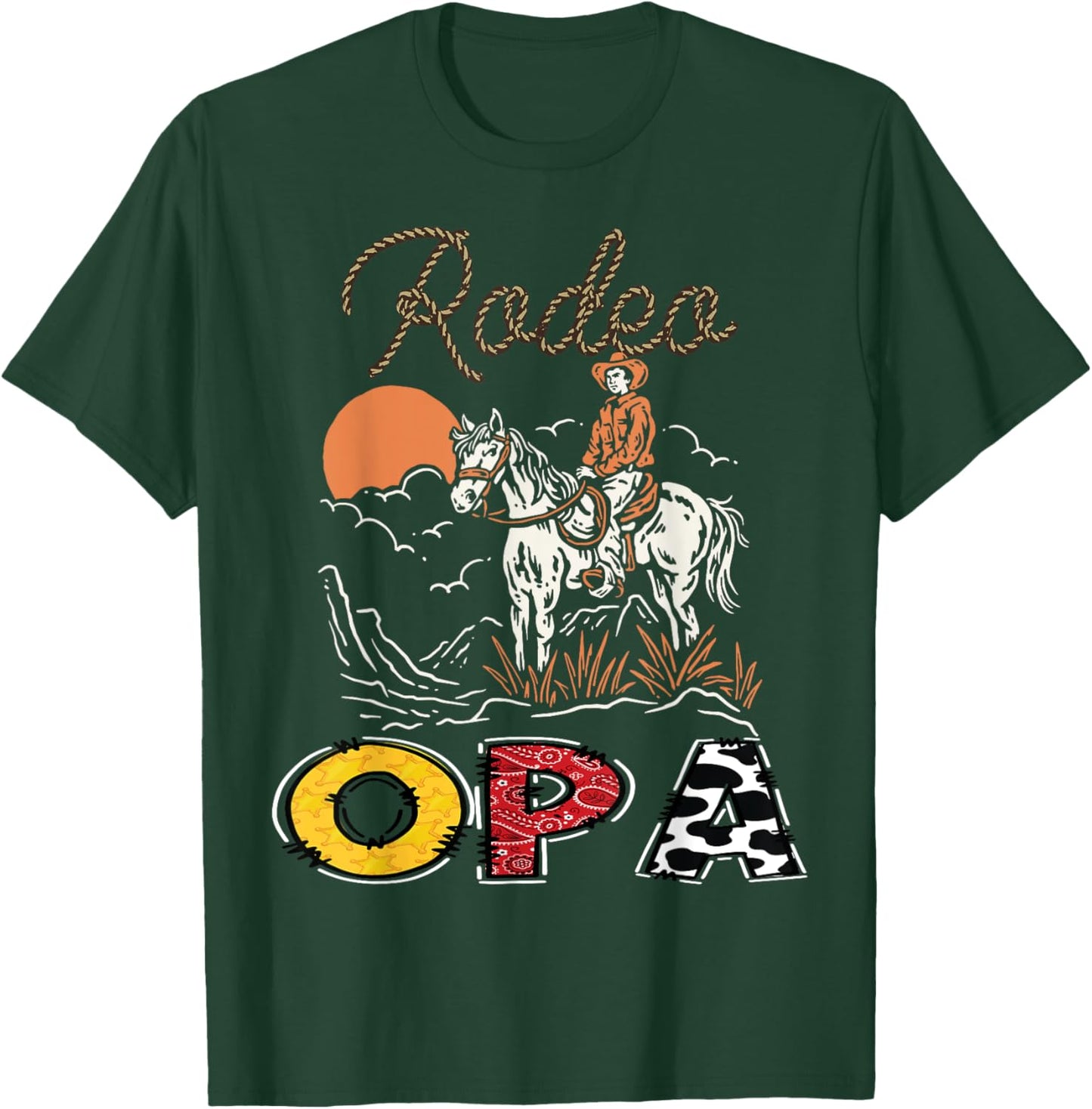 Rodeo Opa Cowboy 1St Birthday Family Matching T-Shirt - T-Shirt | Forest