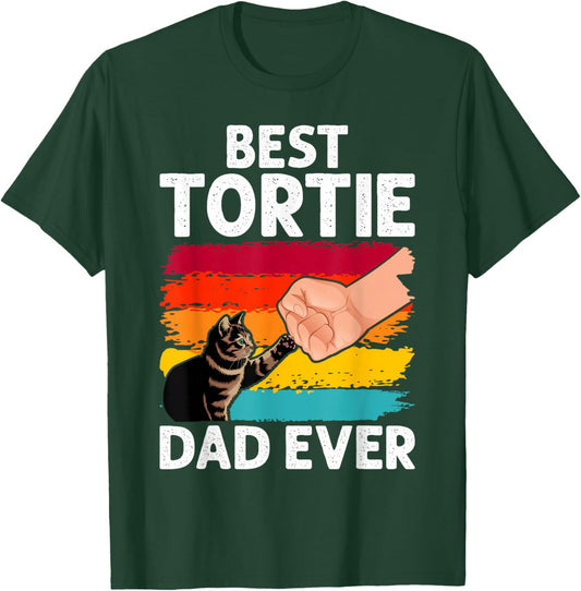 Best Tortie Dad Tortoiseshell Owner Cat Lover T-Shirt - T-Shirt | Forest