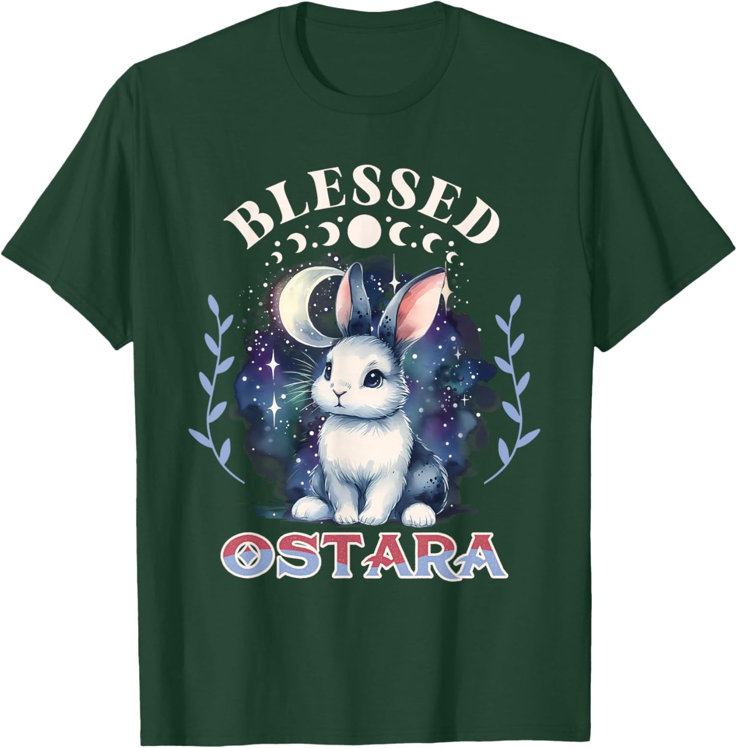 Ostara Spring Festival Spring Bunny Equinox Blessed Ostara T-Shirt - T-Shirt | Forest