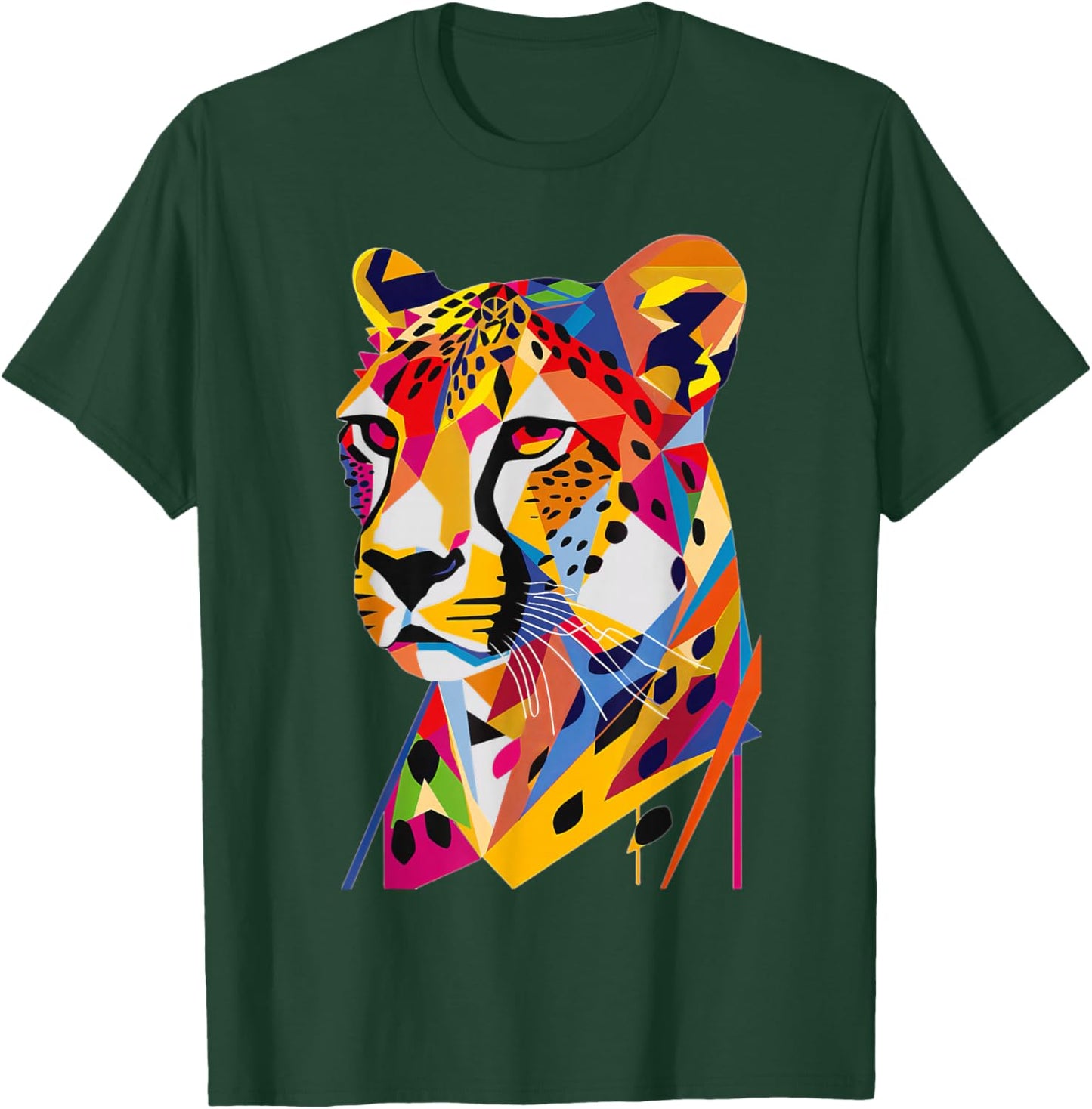 Cheetah Geometric T-Shirt - T-Shirt | Forest