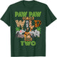 2nd Birthday Zoo Safari Jungle Paw Paw Of The Wild and Two T-Shirt - T-Shirt | Forest