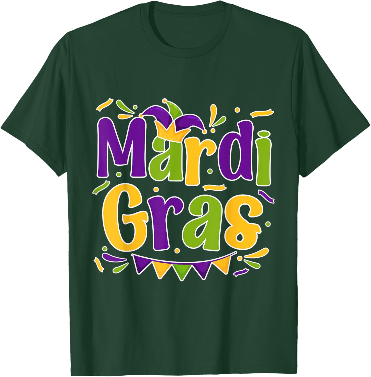 Mardi Gras Men Women Boy Girl Louisiana Carnival New Orleans T-Shirt - T-Shirt | Forest