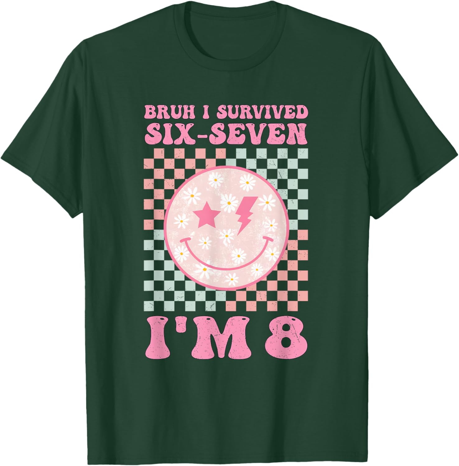 Bruh I Survived Six Seven I’m 8 Funny 67 Meme 8th Birthday T-Shirt - T-Shirt | Forest