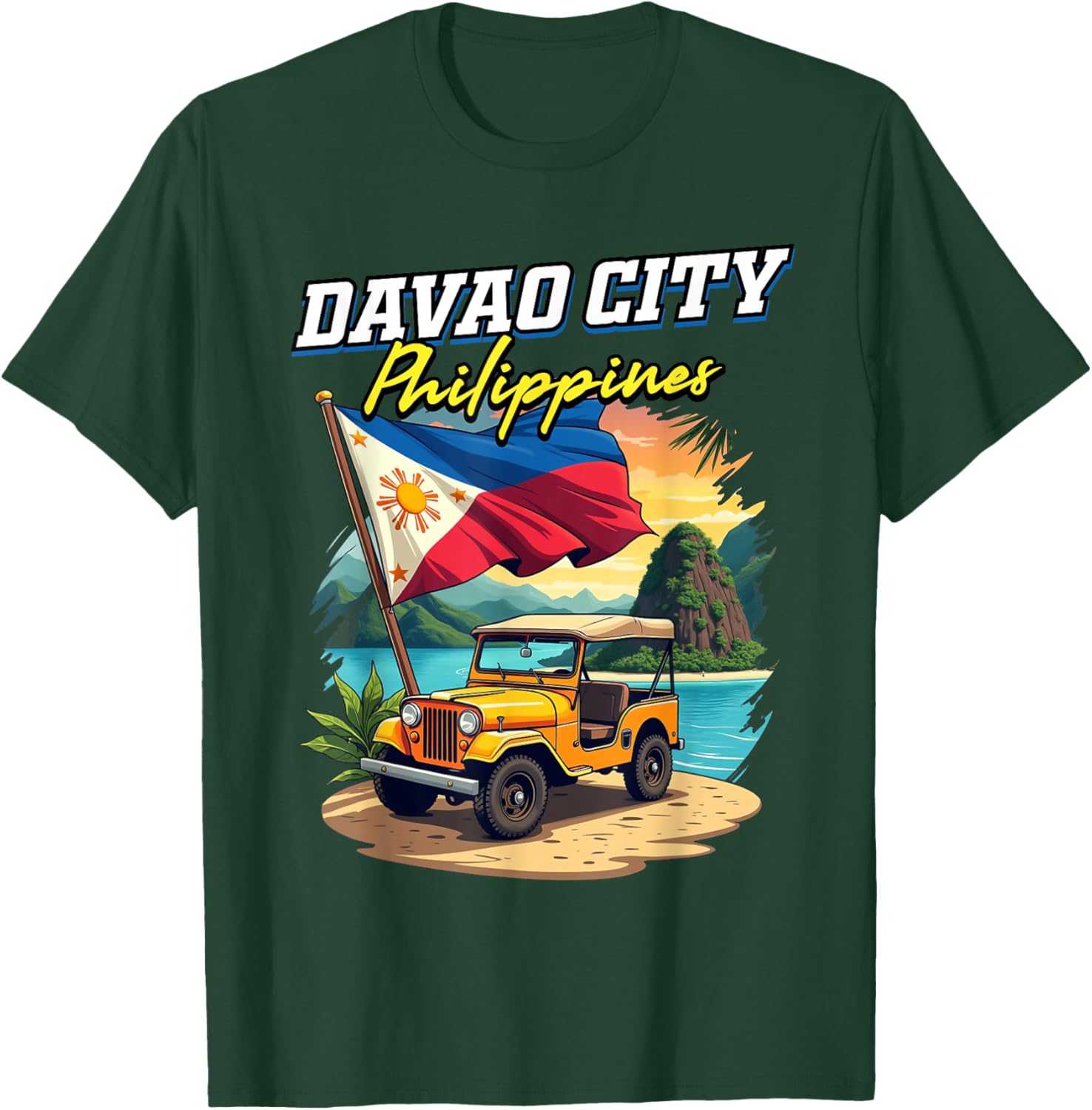 Davao City Philippines Travel Vacation Filipino Souvenir T-Shirt - T-Shirt | Forest