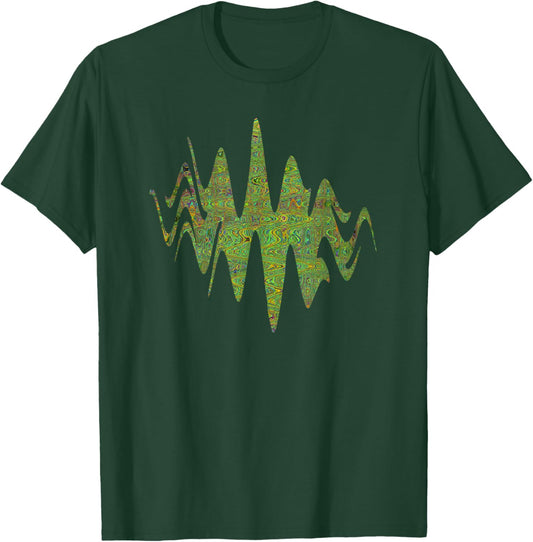 Retro abstrakte Chartreuse-grüne Schnörkellinien T-Shirt - T-Shirt | Forest