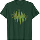 Retro abstrakte Chartreuse-grüne Schnörkellinien T-Shirt - T-Shirt | Forest