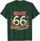 Classic Retro Route 66 Desert Scene with Red Vintage Car T-Shirt - T-Shirt | Forest