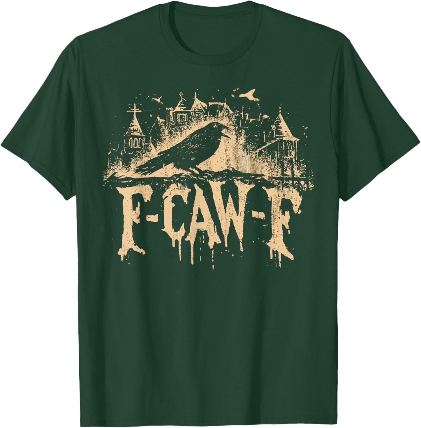 F Caw F Meme Gothic T-Shirt - T-Shirt | Forest