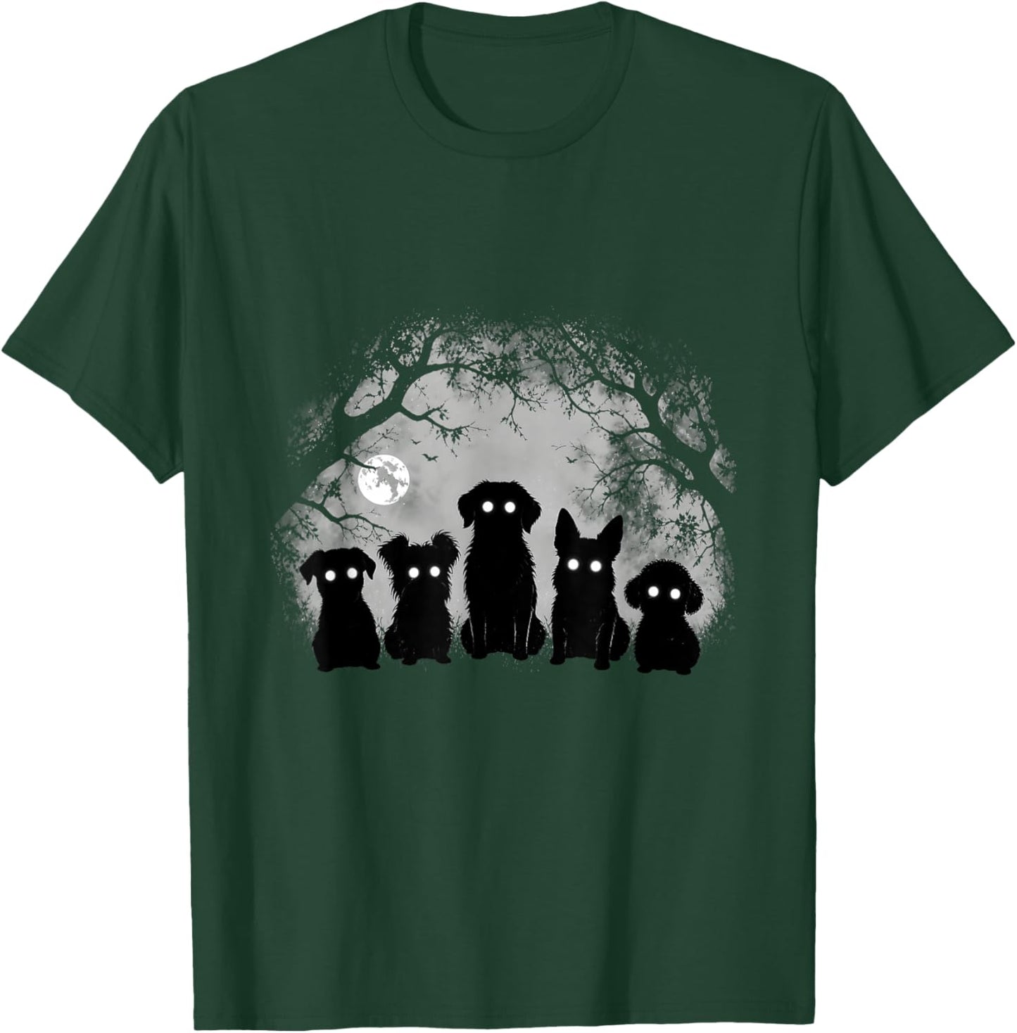 Creepy Funny Spooky Dog Alt Goth Grunge Horror Aesthetic T-Shirt - T-Shirt | Forest