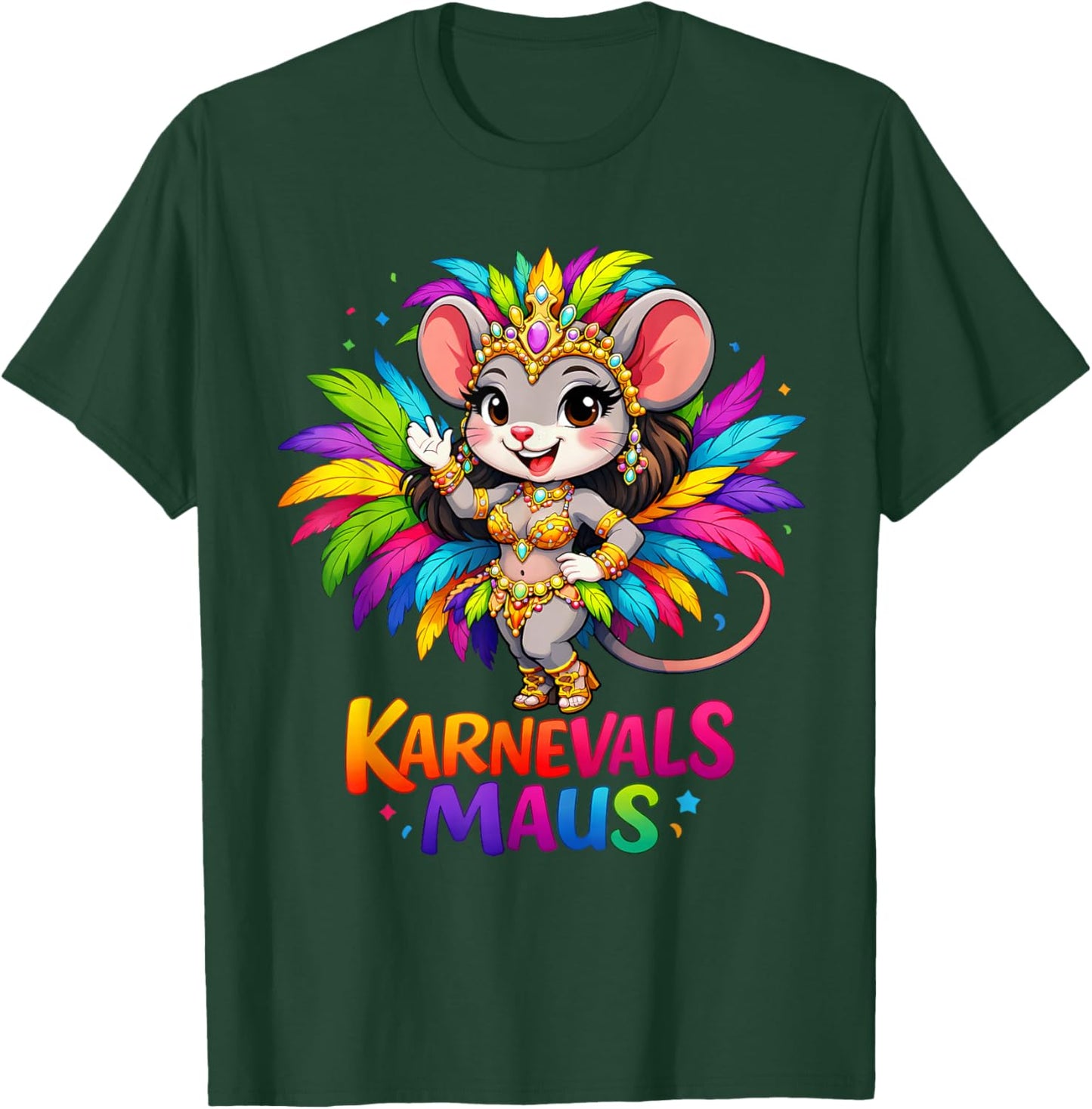 Carnival Mouse Costume for Fancy Dress and Carnival T-Shirt - T-Shirt | Forest