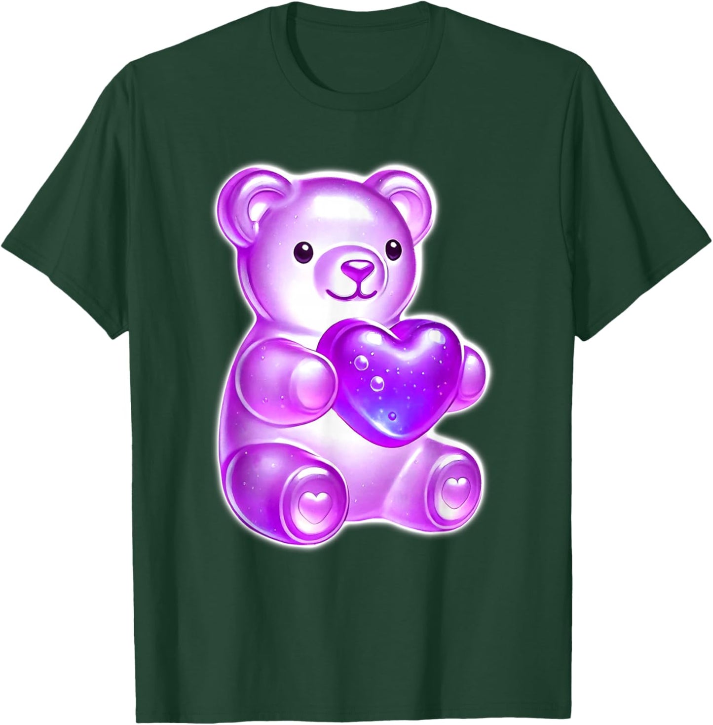 Gummy Bear Candy Heart Purple T-Shirt - T-Shirt | Forest