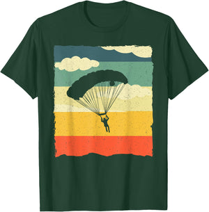 Skydiving Art Women Skydiver Paragliding Sky Diving T-Shirt - T-Shirt | Forest
