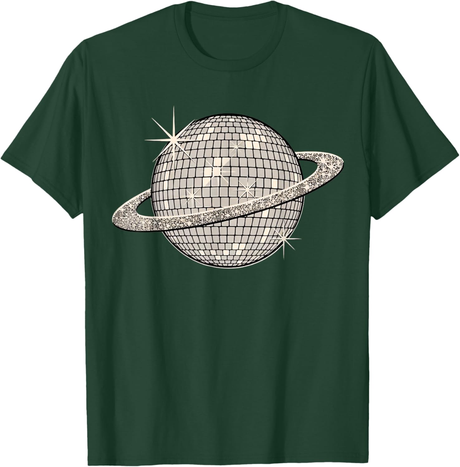 Retro Disco Ball Planet Club Party T-Shirt - T-Shirt | Forest