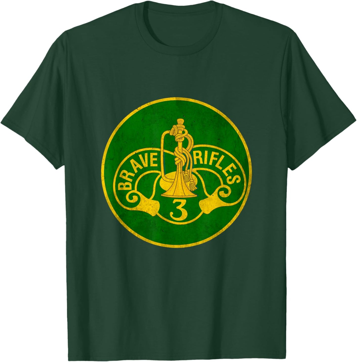 3rd Cavalry Regiment Brave Rifles Military Retired Veteran T-Shirt - T-Shirt | Forest