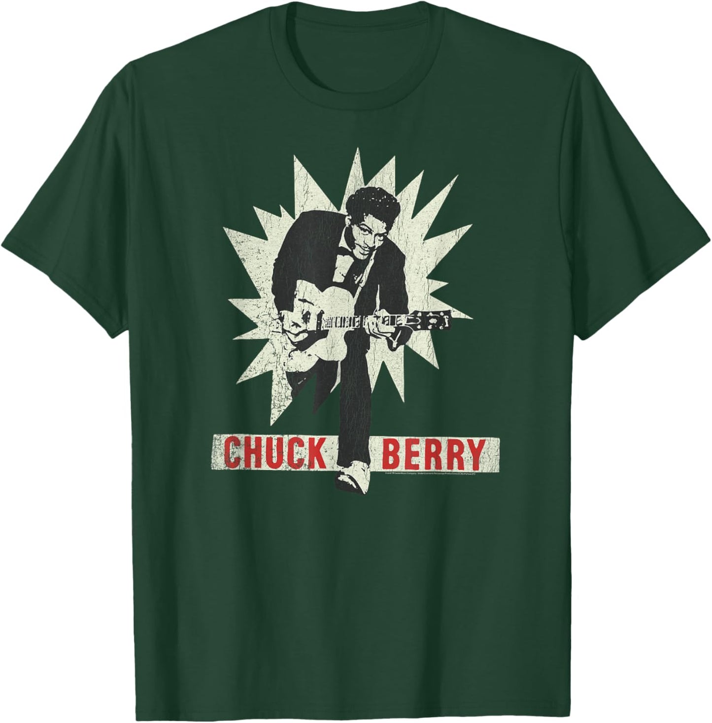 Chuck Berry Duckwalk Starburst T-Shirt - T-Shirt | Forest