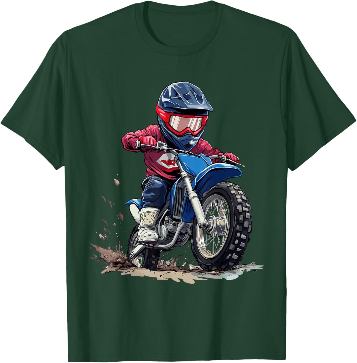 Kids Dirt Bike T-Shirt - T-Shirt | Forest