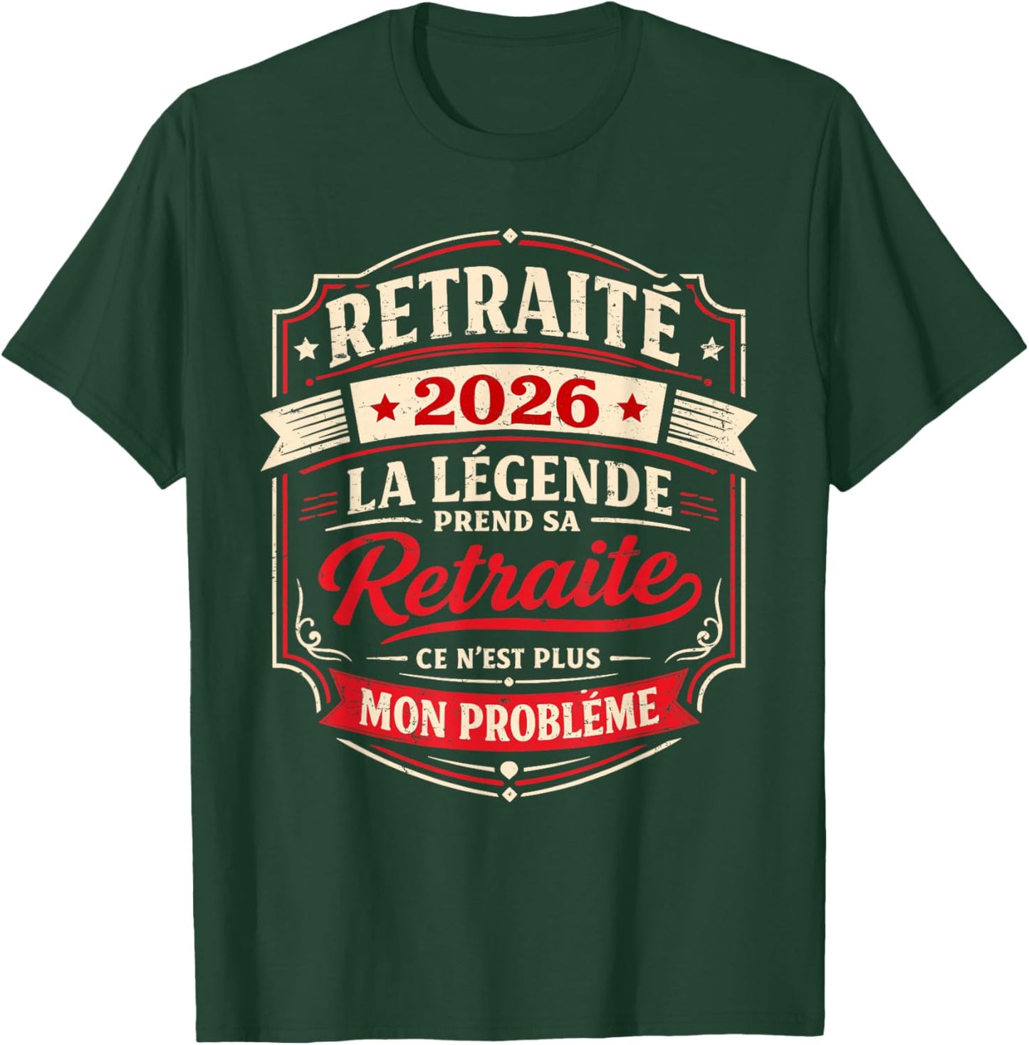 Retraité 2026 Homme Depart Retraite Humouristique T-Shirt - T-Shirt | Forest