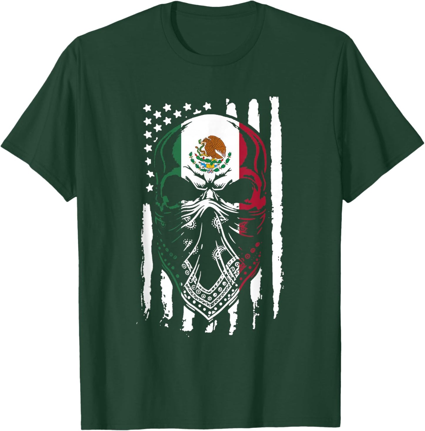 Mexico Vintage Mexican Flag Pride Hat Jersey T-Shirt - T-Shirt | Forest