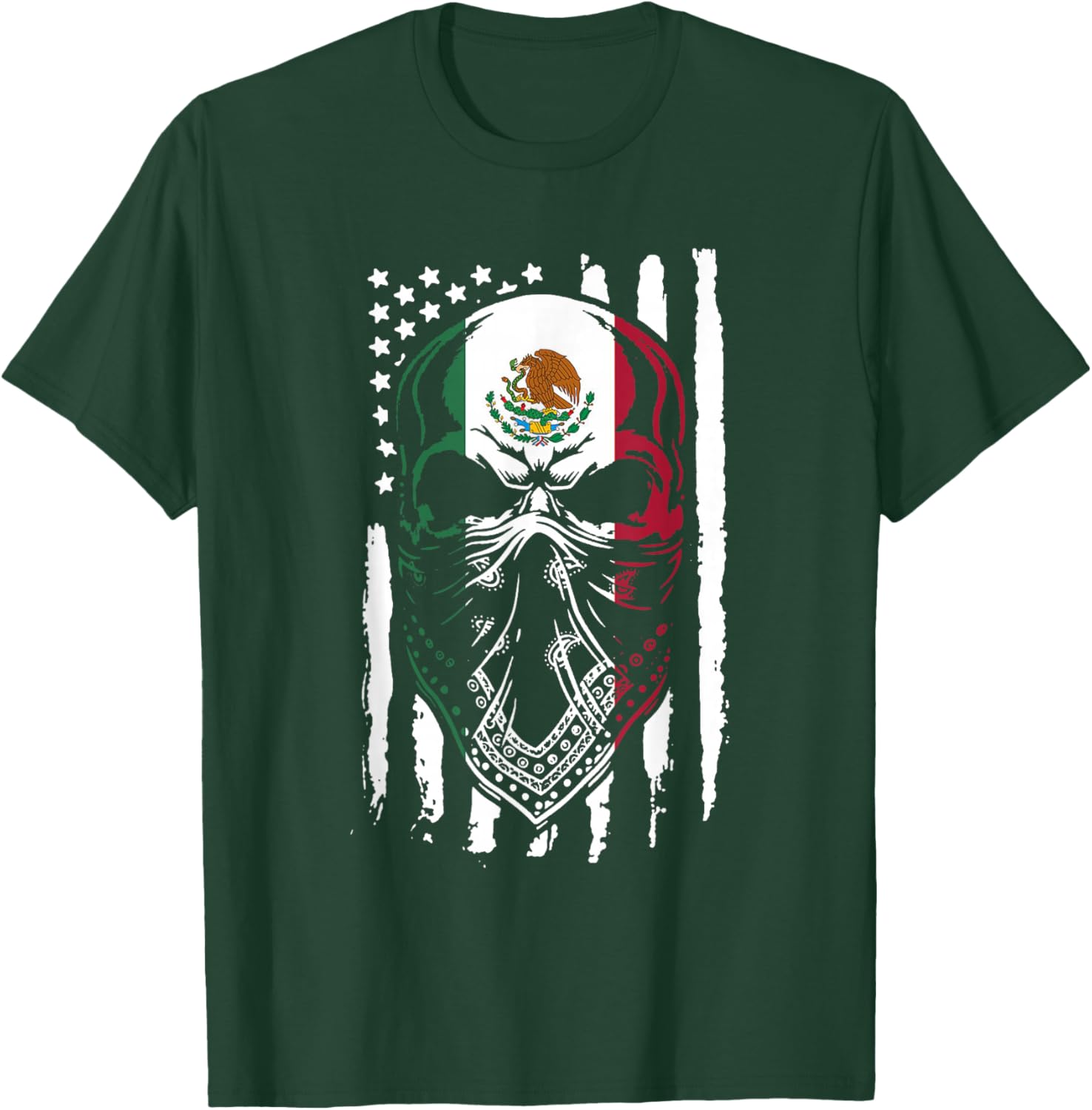 Mexico Vintage Mexican Flag Pride Hat Jersey T-Shirt - T-Shirt | Forest