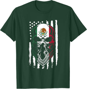 Mexico Vintage Mexican Flag Pride Hat Jersey T-Shirt - T-Shirt | Forest