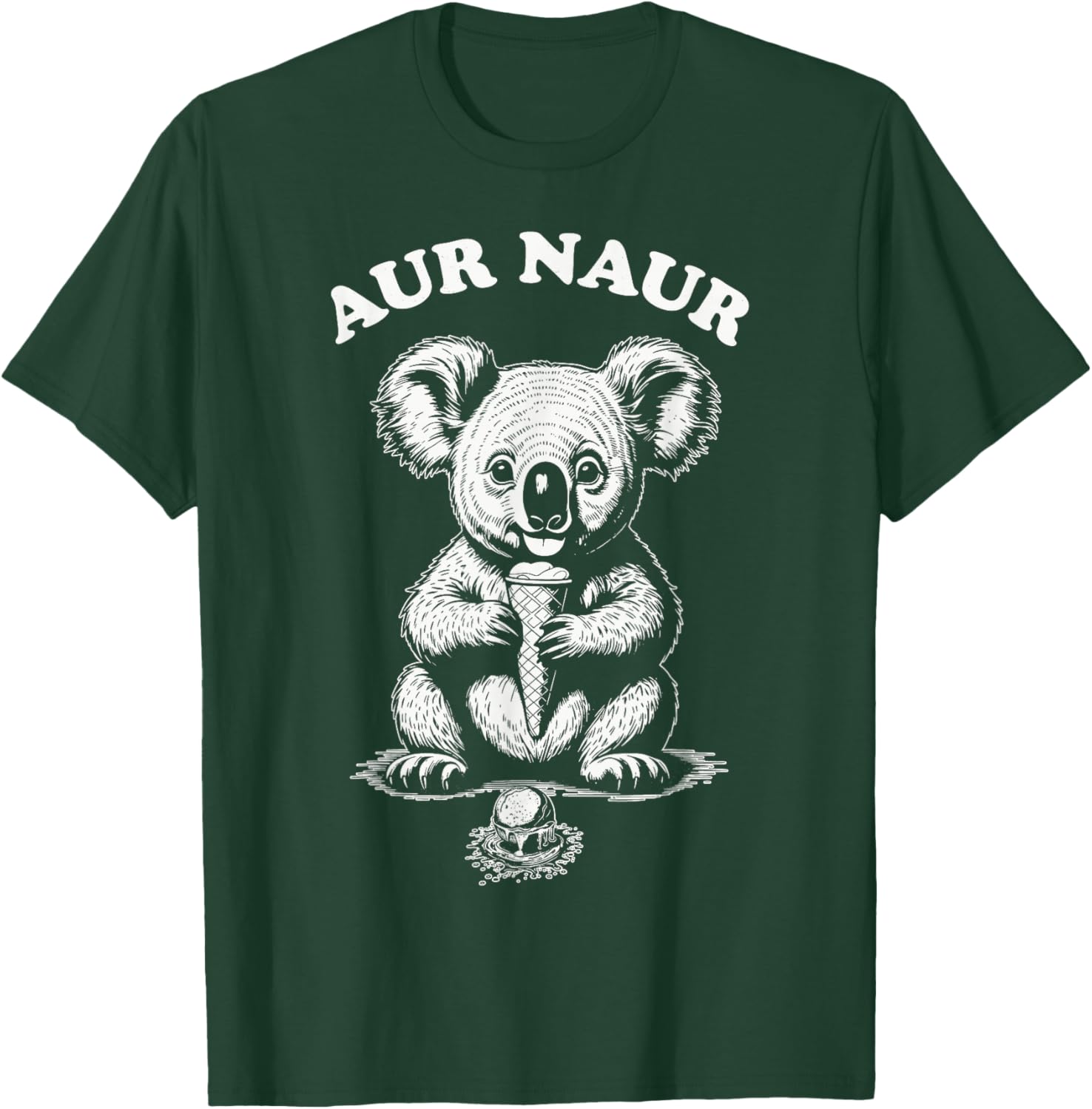 AUR Naur Funny Koala Meme Funny Australia Day T-Shirt - T-Shirt | Forest
