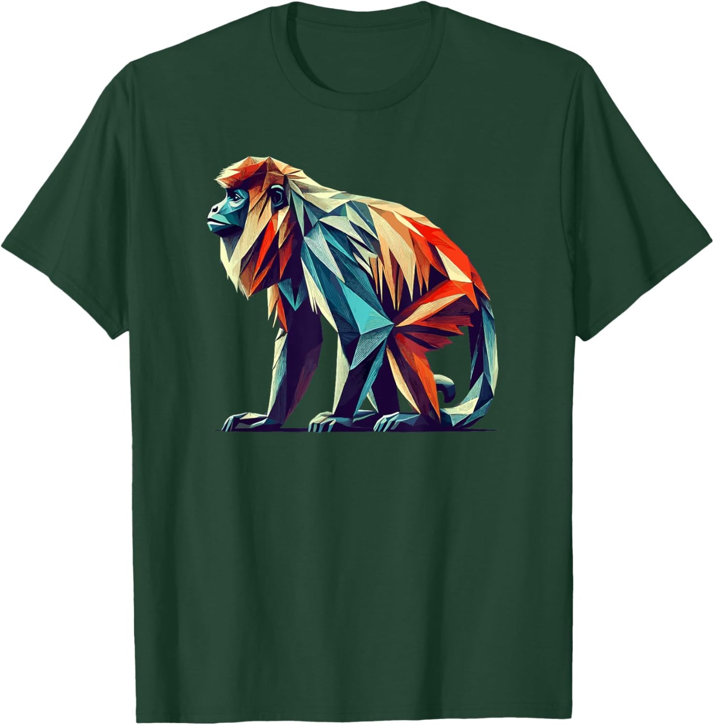 Geometric Art Howler Monkey T-Shirt - T-Shirt | Forest