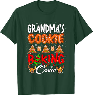 Grandma's Xmas Cookie Baking Crew Funny Baker Team Lover T-Shirt - T-Shirt | Forest