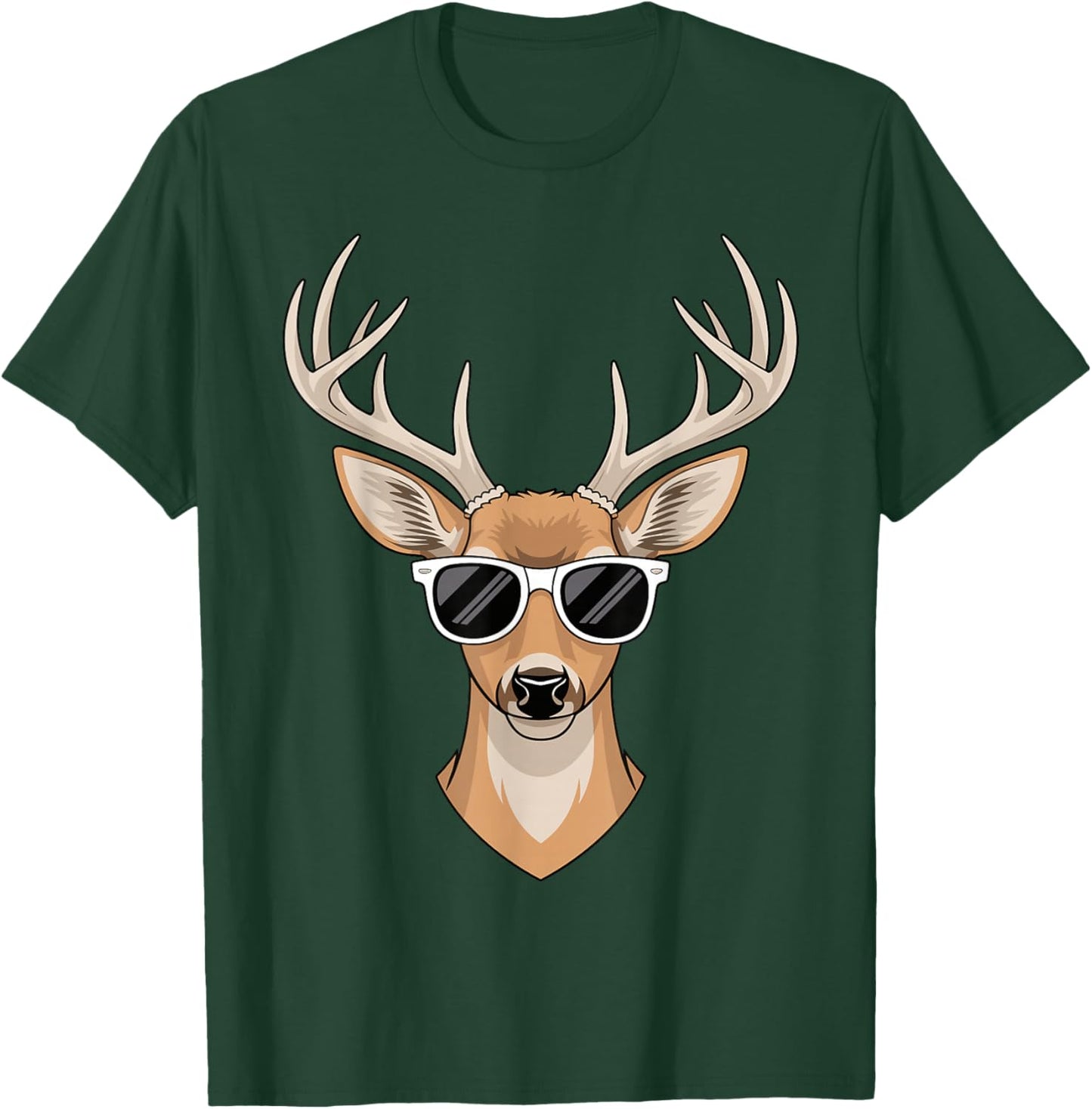 Deer Face Sunglasses Funny Deer for Kids T-Shirt - T-Shirt | Forest