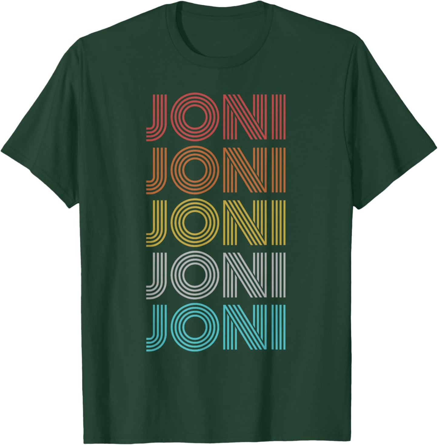Joni Shirt Vintage Retro Apparel Adults Kids Retro Letter Print Black Small T-Shirt - T-Shirt | Forest