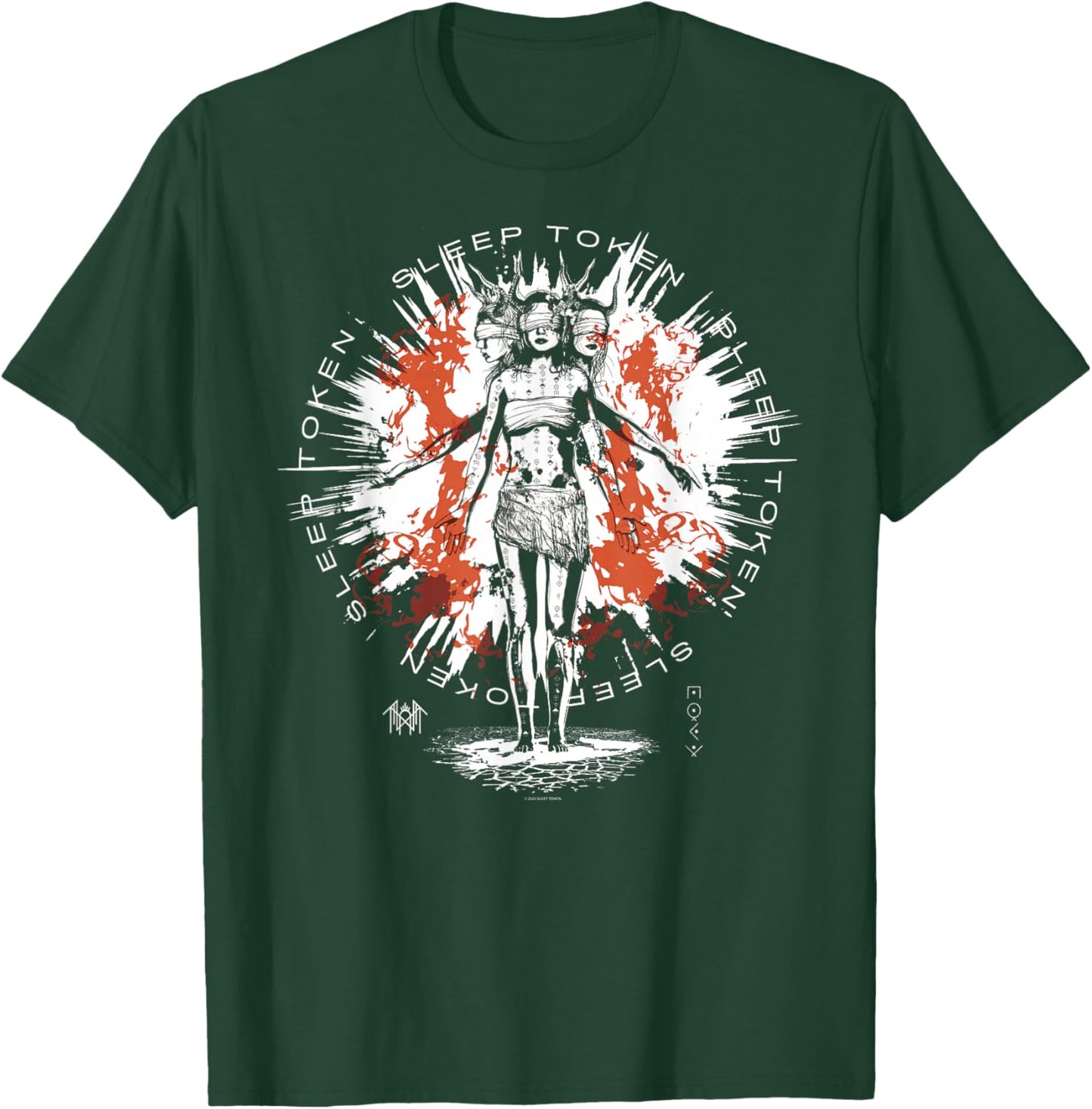 Sleep Token Rain Navy T-Shirt - T-Shirt | Forest